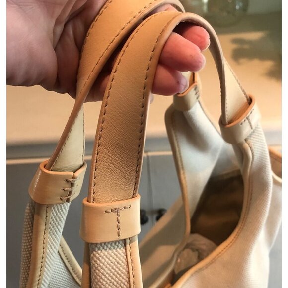 **SOLD**Tory Burch Summer Slouchy Hobo Natural / Juniper Berry Multi-Color Tote - Picture 6 of 14